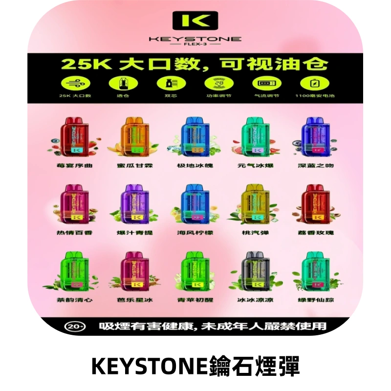 KEYSTONE FLEX-3 鑰石大容量25000口專彈專機套裝